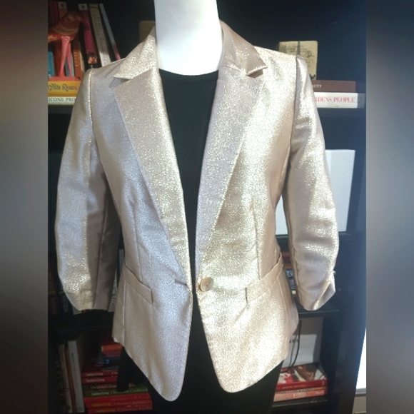Eliza J gold shimmer blazer,size S - Picture 1 of 6